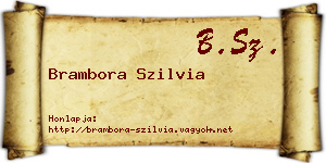 Brambora Szilvia névjegykártya